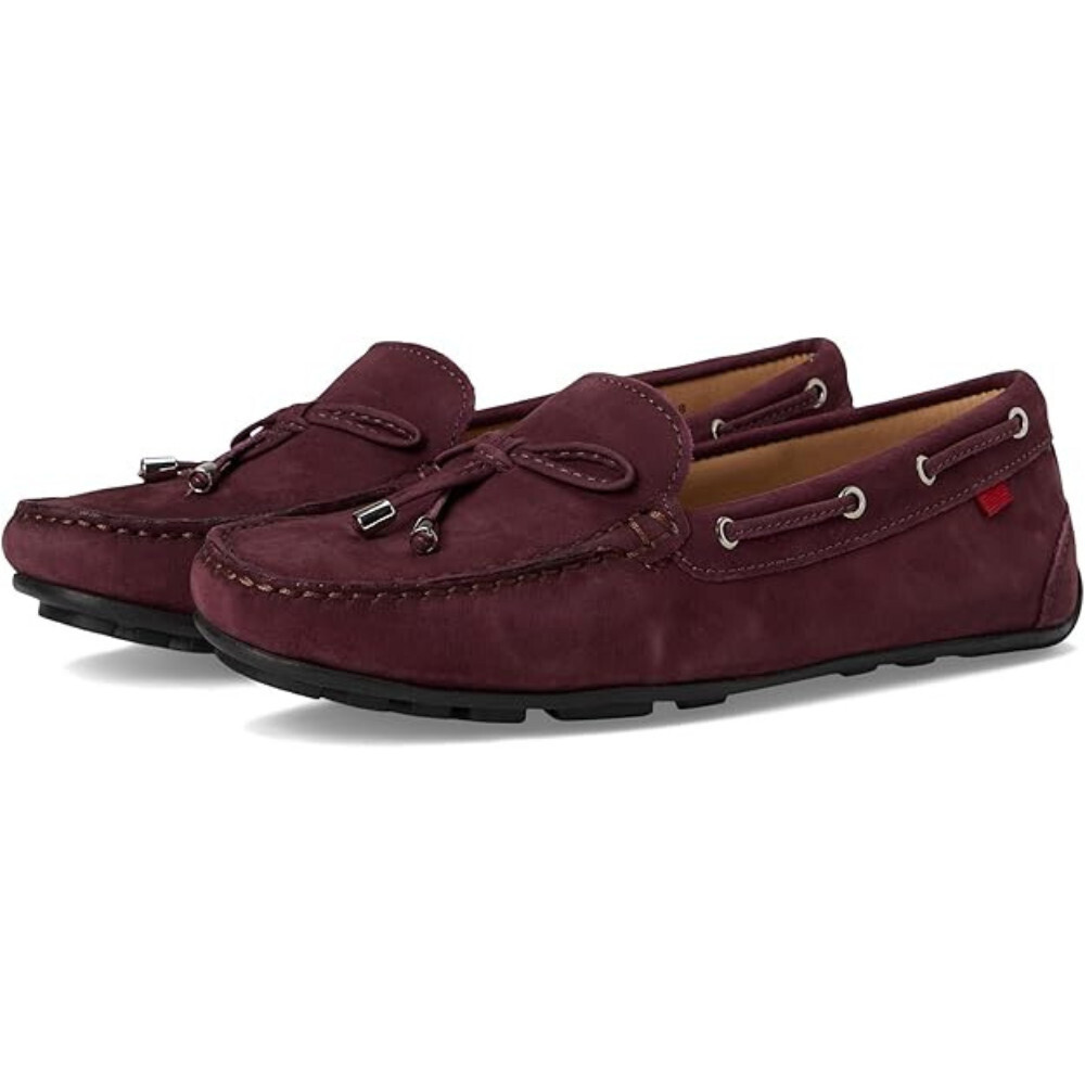 Marc Joseph New York Riverview Flats Womens 9 Wine Nubuck Slip On Loafer GAL1913